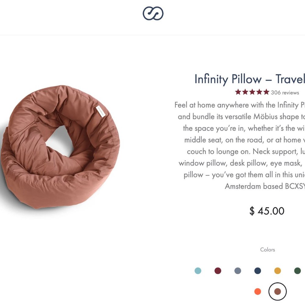 Infinity Pillow – Travel Pillow